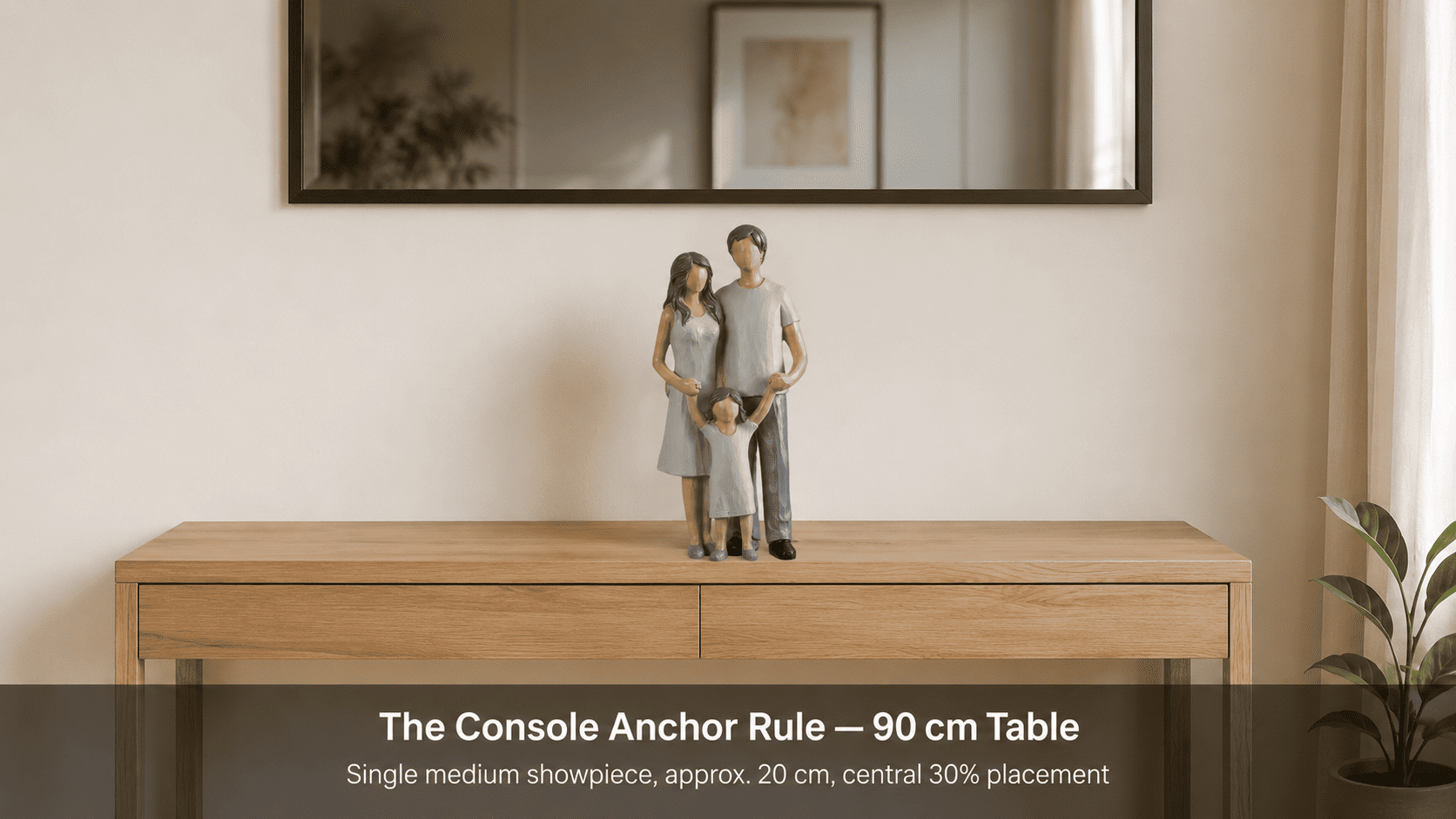 What Size Modern Statue Works Best on an Indian Console Table