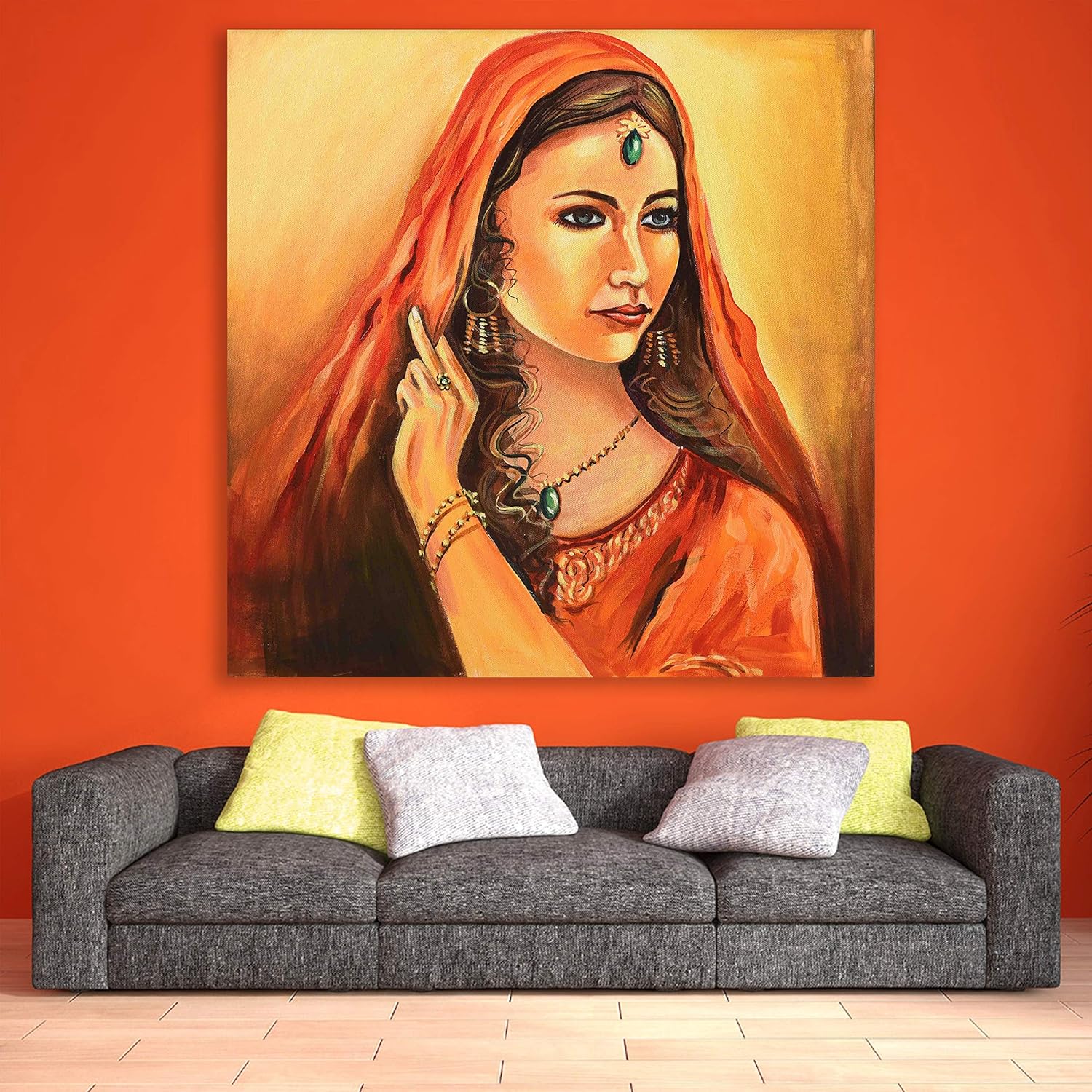 Country Lass Canvas That'll Moo-ve You unframed wall art showcasing a serene country woman scene