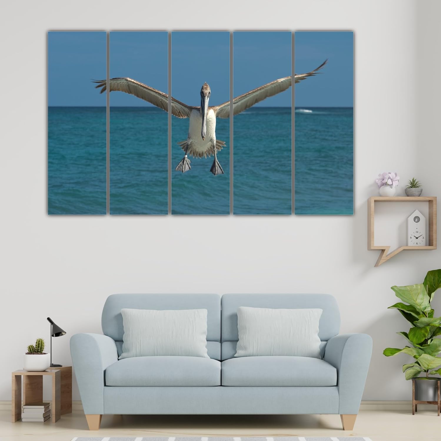 Close-up of the Bird-tastic Multi-Frame Wall Art, highlighting crisp feather details and splash-proof finish.