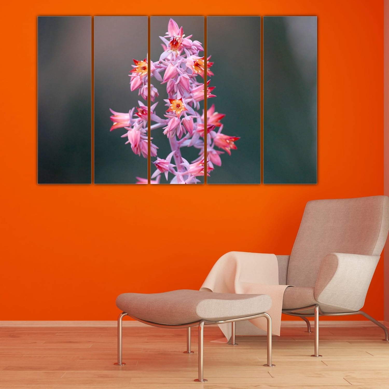 Close-up of the vivid floral prints in Flower-Tastic Framed Multi-Frame Photography Wall Art