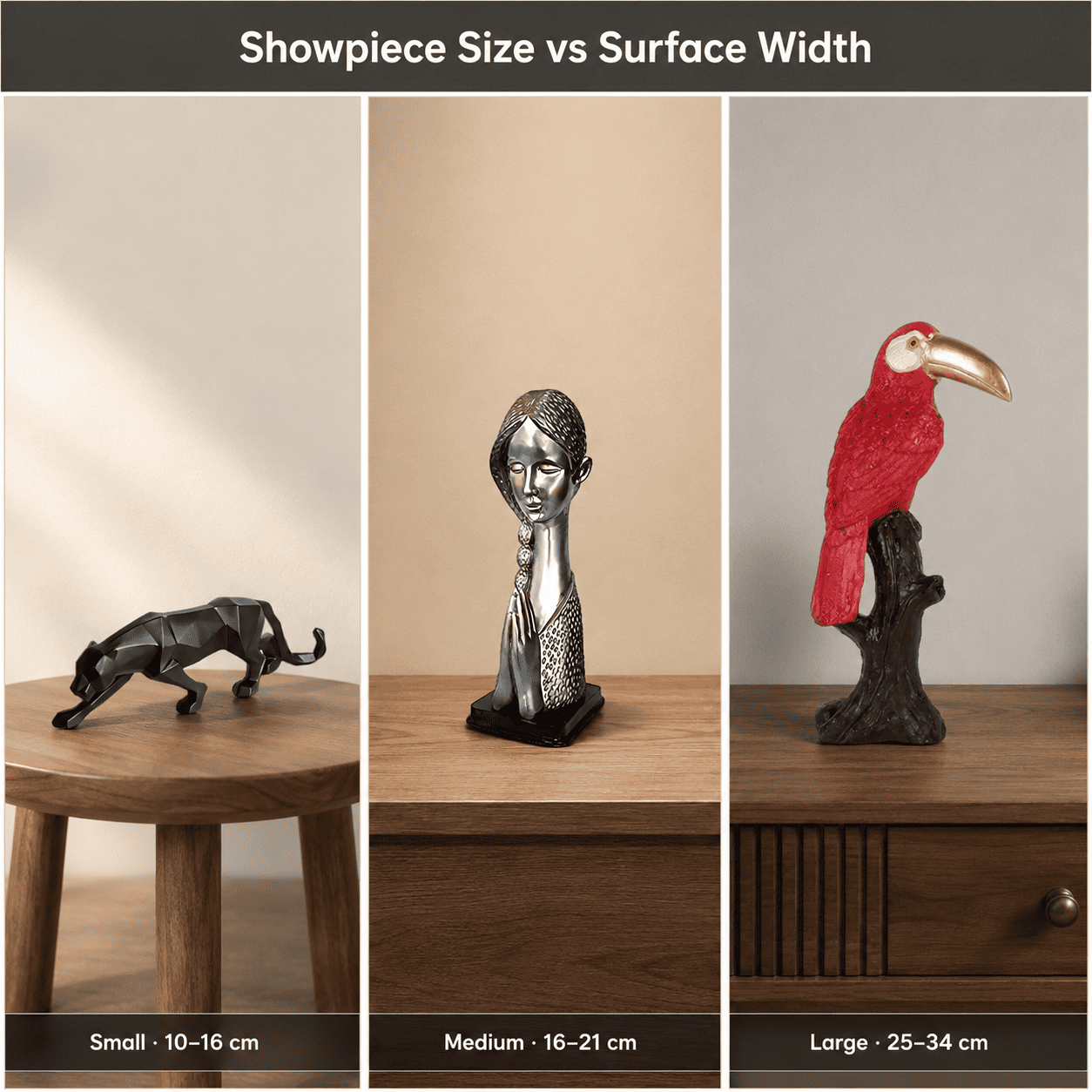 How to Choose the Right Showpiece Size for Your Coffee Table or Console