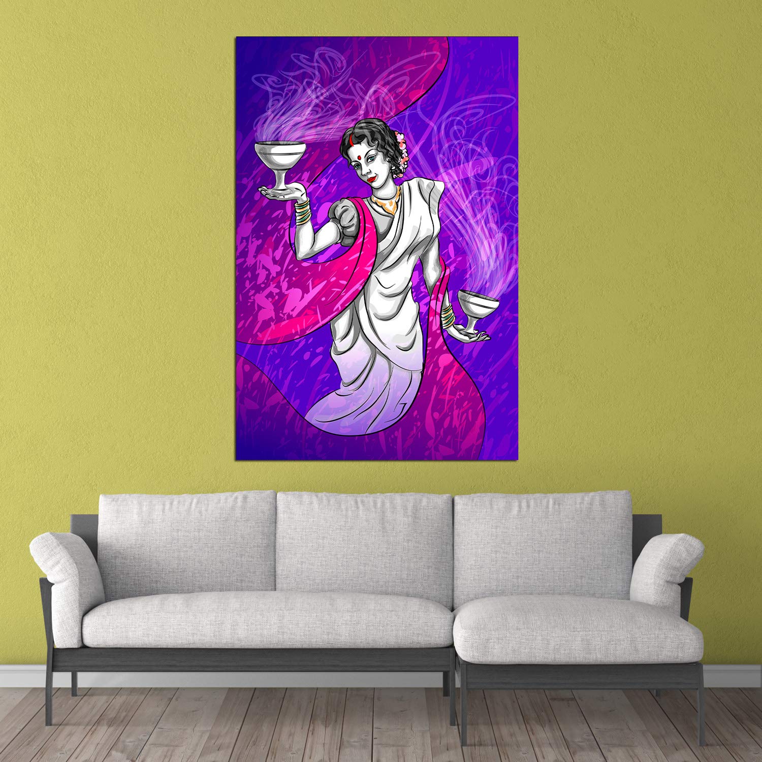 Durga-tastic Unframed Hindu Wall Art for Divine Décor
