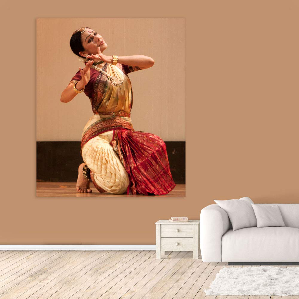 Spin Into Style: Graceful Woman Unframed Wall Art  a dancers silhouette in smooth matte tones on premium cotton canvas.
