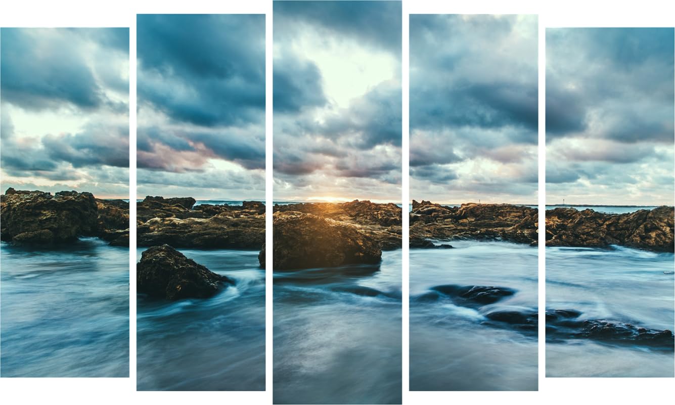 Cloud-Scape 5-Panel Photography-Framed Wall Art That'll Make You Float (127x76cm)