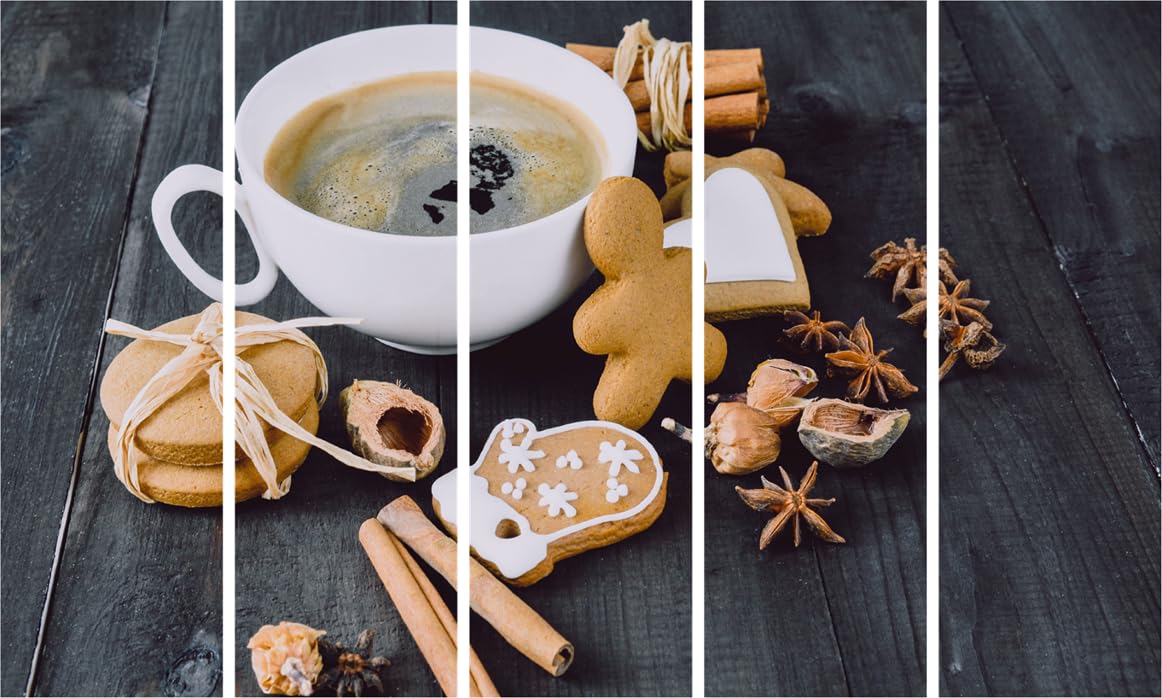 Perk Up Your Space with Coffee Cup Multipanel Photography-Framed Wall Art