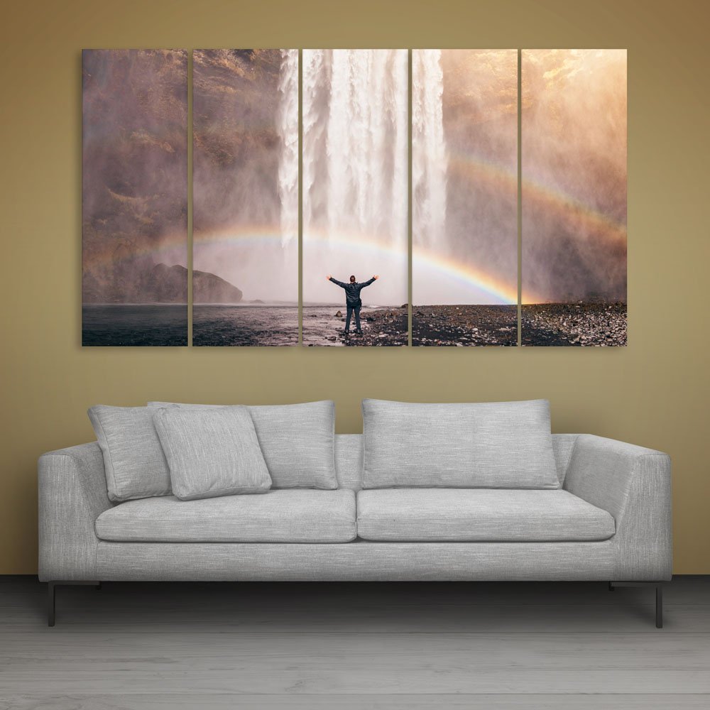 Waterfall-tastic Multi-Frame Abstract Framed Wall Art to Make a Splash