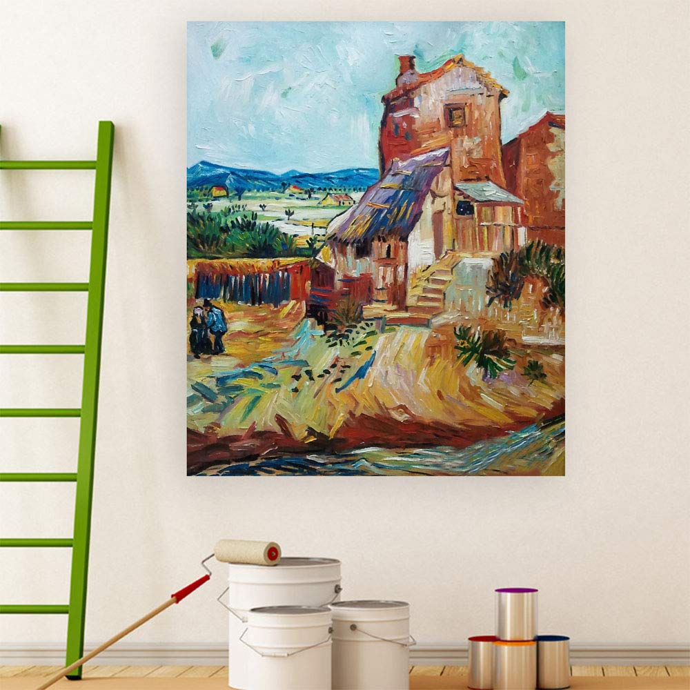 Countryside-tastic River Canvas unframed Wall Art hanging above a sofa.