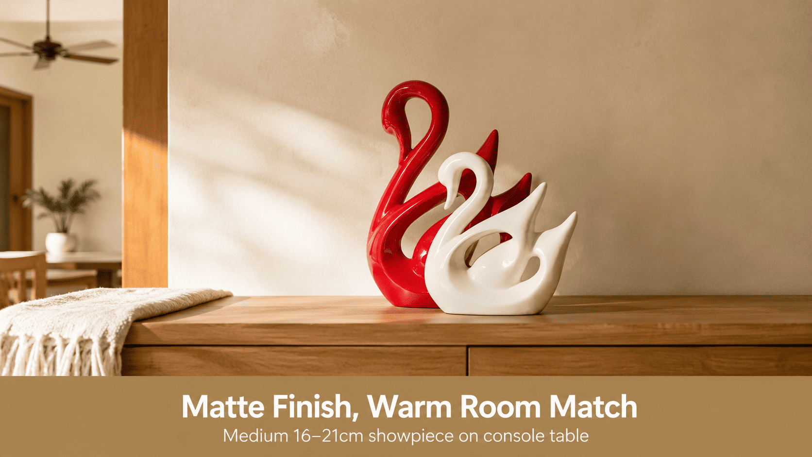 modern home decor styling example against a living room wall