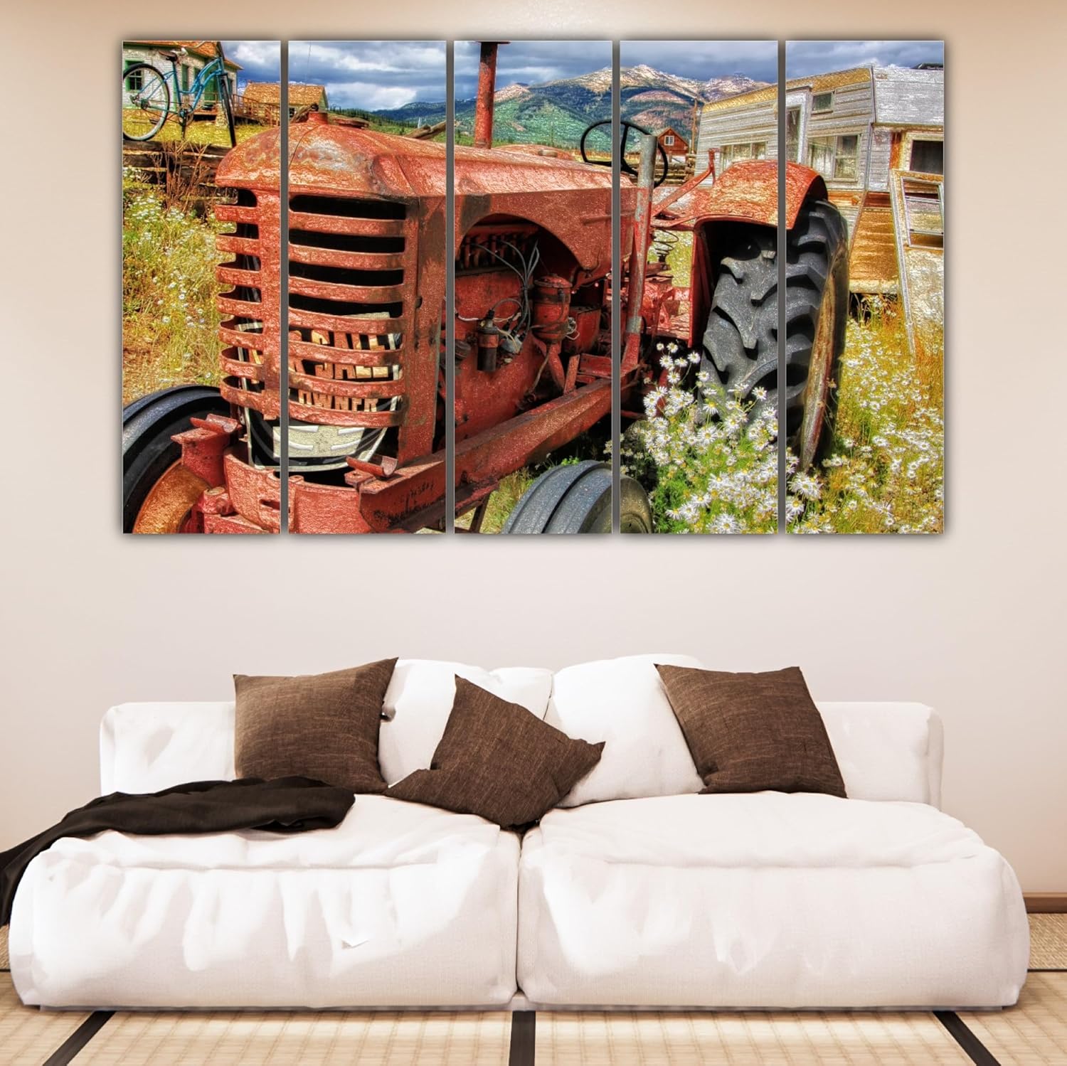 Close-up of the rustic farm details on the Farm-tastic Five-Frame Photography Framed Wall Art That'll Grow On You.