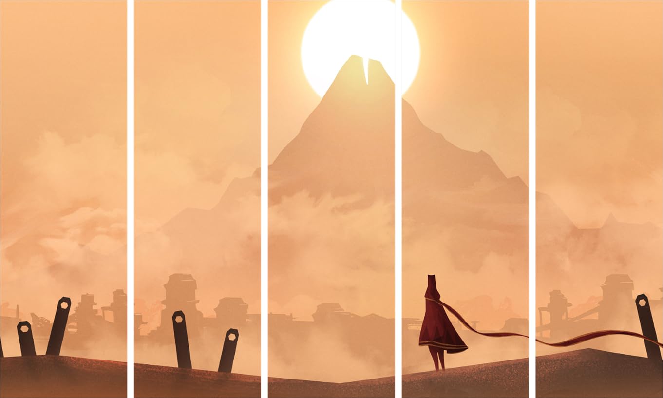 Sunrise-sational Wall Art That'll Make Any Woman's Heart Glow - 5-Panel Framed Sunrise Bliss (150x76cm)