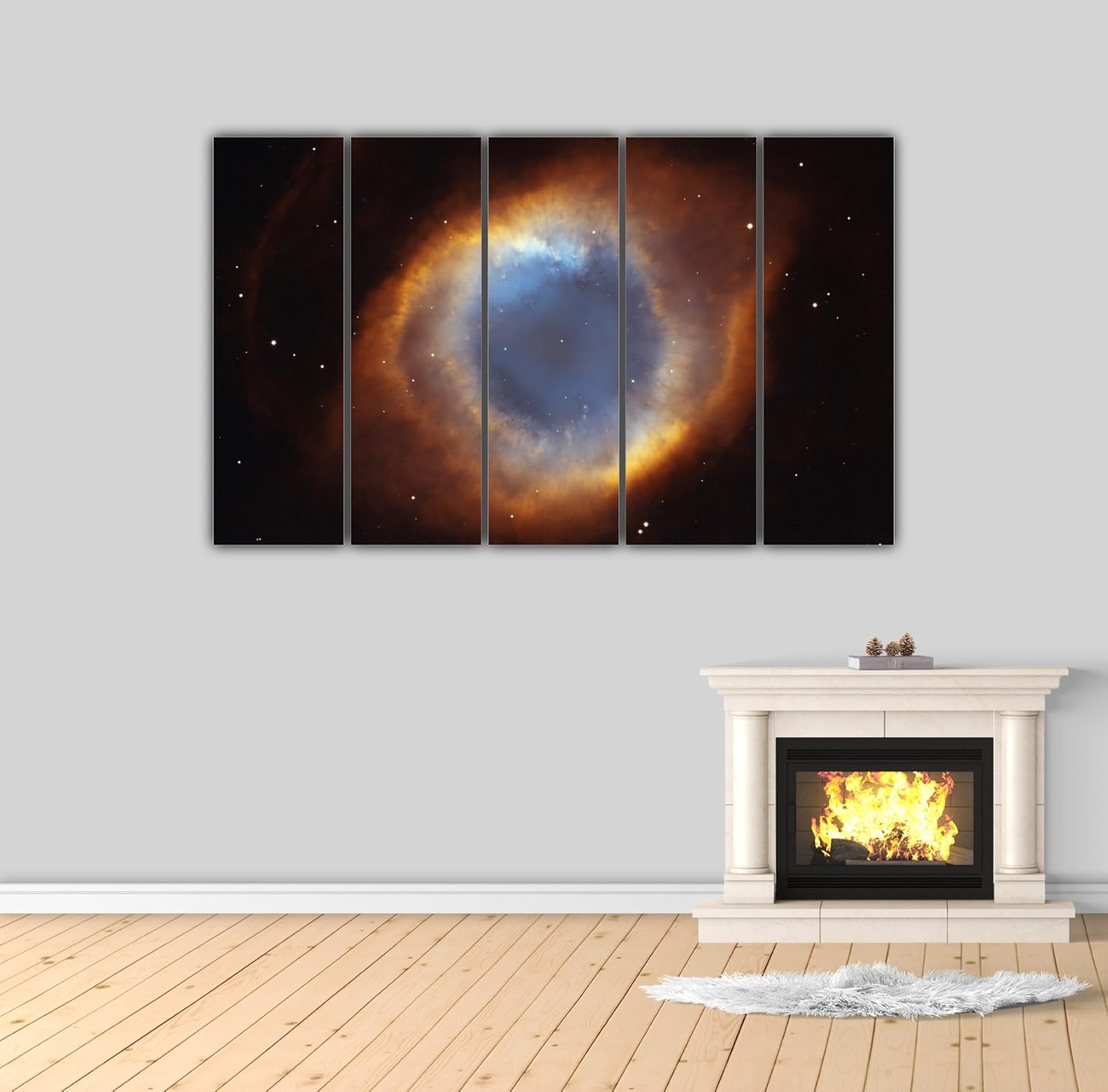 Close-up of the space universe photography framed wall art multi-frame design