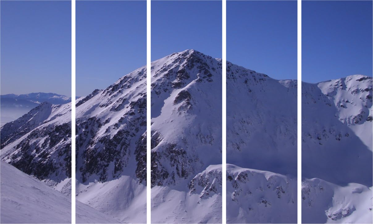 Peak-a-Boo! 5-Panel Mountain Framed Wall Art for Epic Vibes
