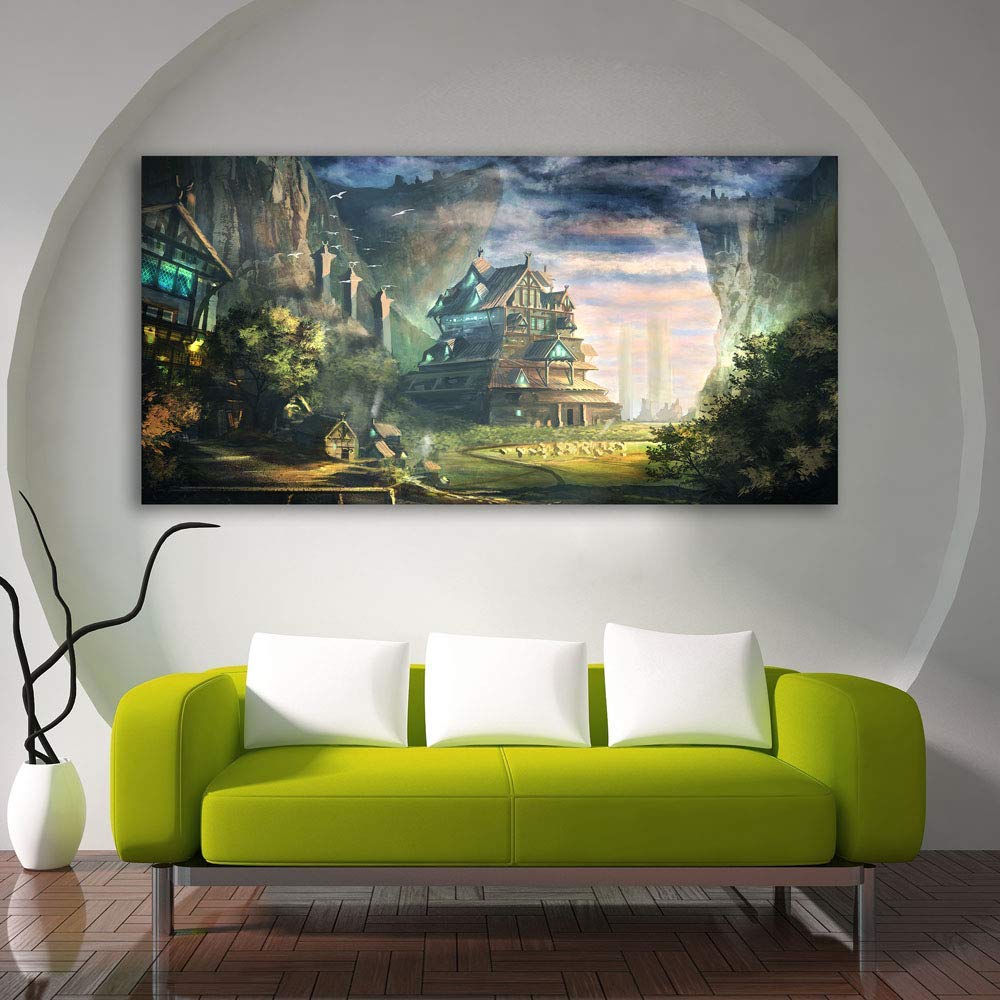 Castle-captivating Enchanting Framed Canvas Wall Art