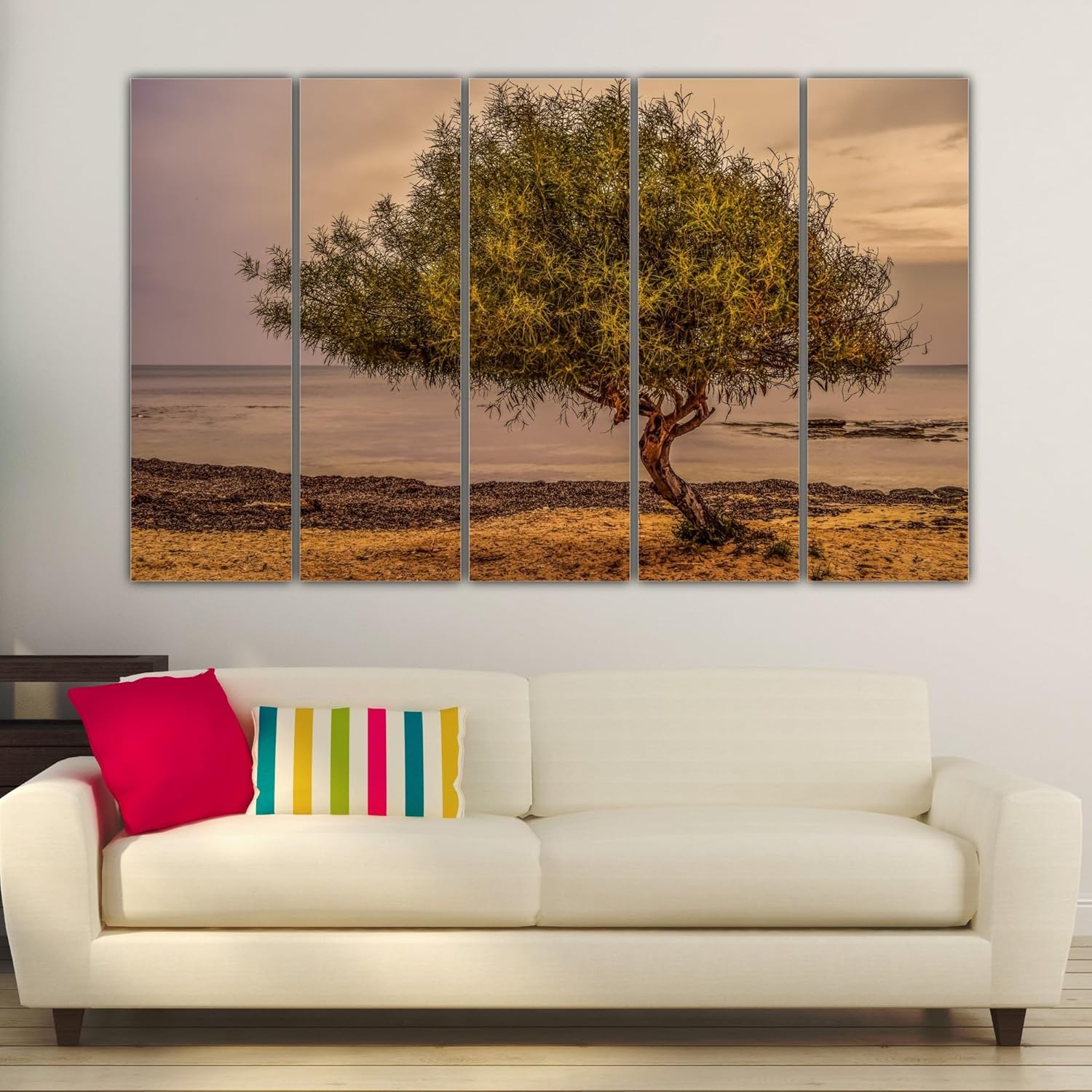 Close-up of the splash-proof heat-treated prints on the Tree-mendous Multi-Frame Framed Wall Art
