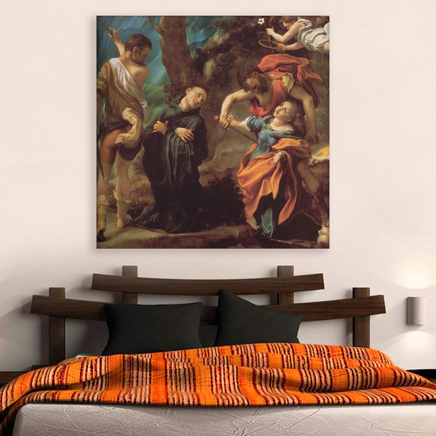 City of Angels Canvas That'll Have Your Walls Heaven-Sent - Unframed Wall Art featuring an ivory-toned skyline on pure cotton canvas