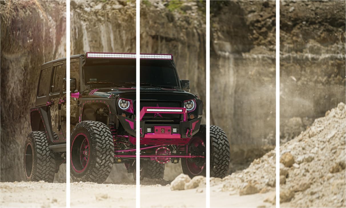 Jeep-tacular 5-Panel Framed Jeep Joyride Wall Art (150x76cm)