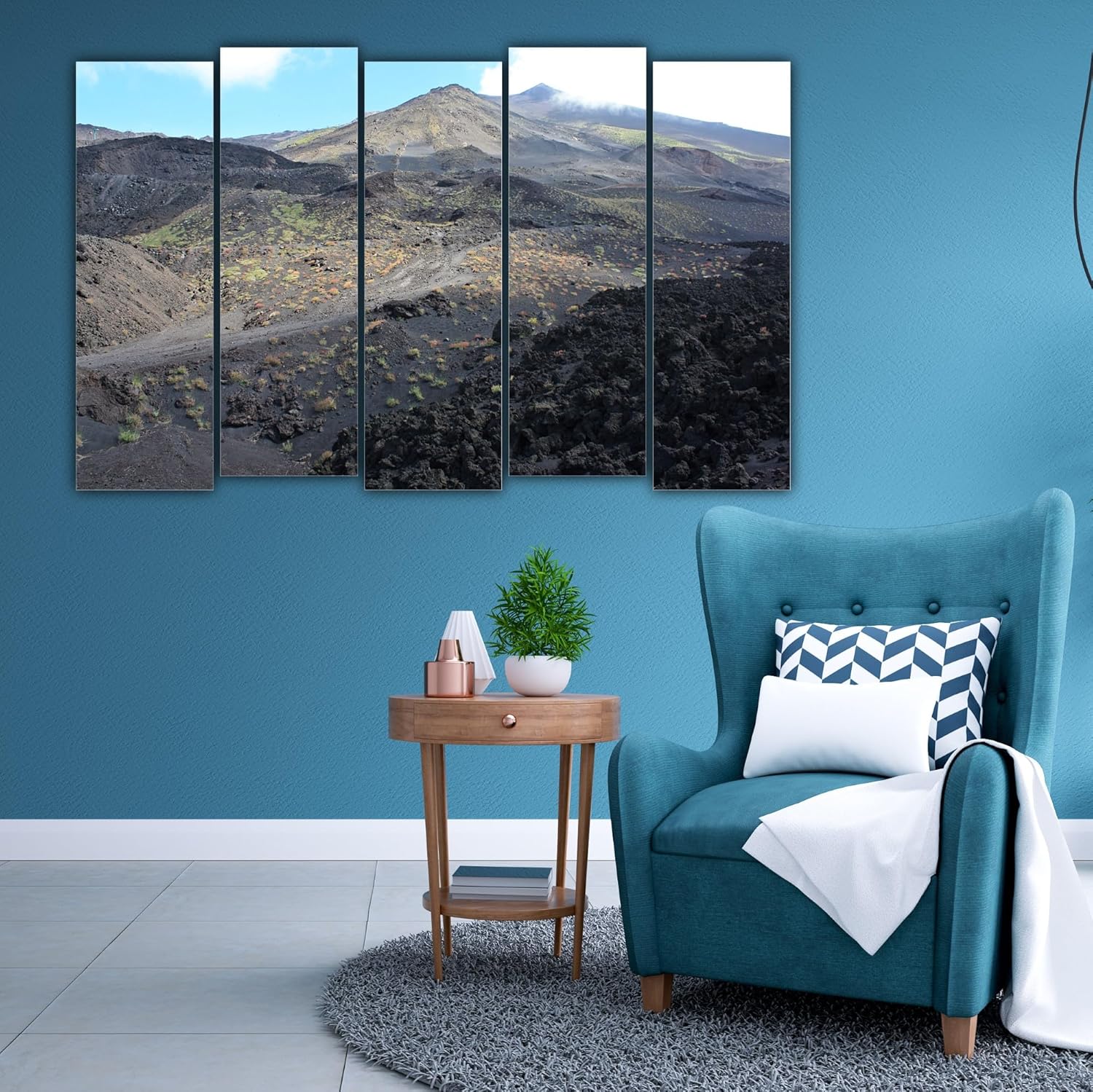 Close-up of Forest Fest: 5-Frame Framed Nature Wall Art That'll Leaf You Smiling highlighting vibrant green foliage in each frame