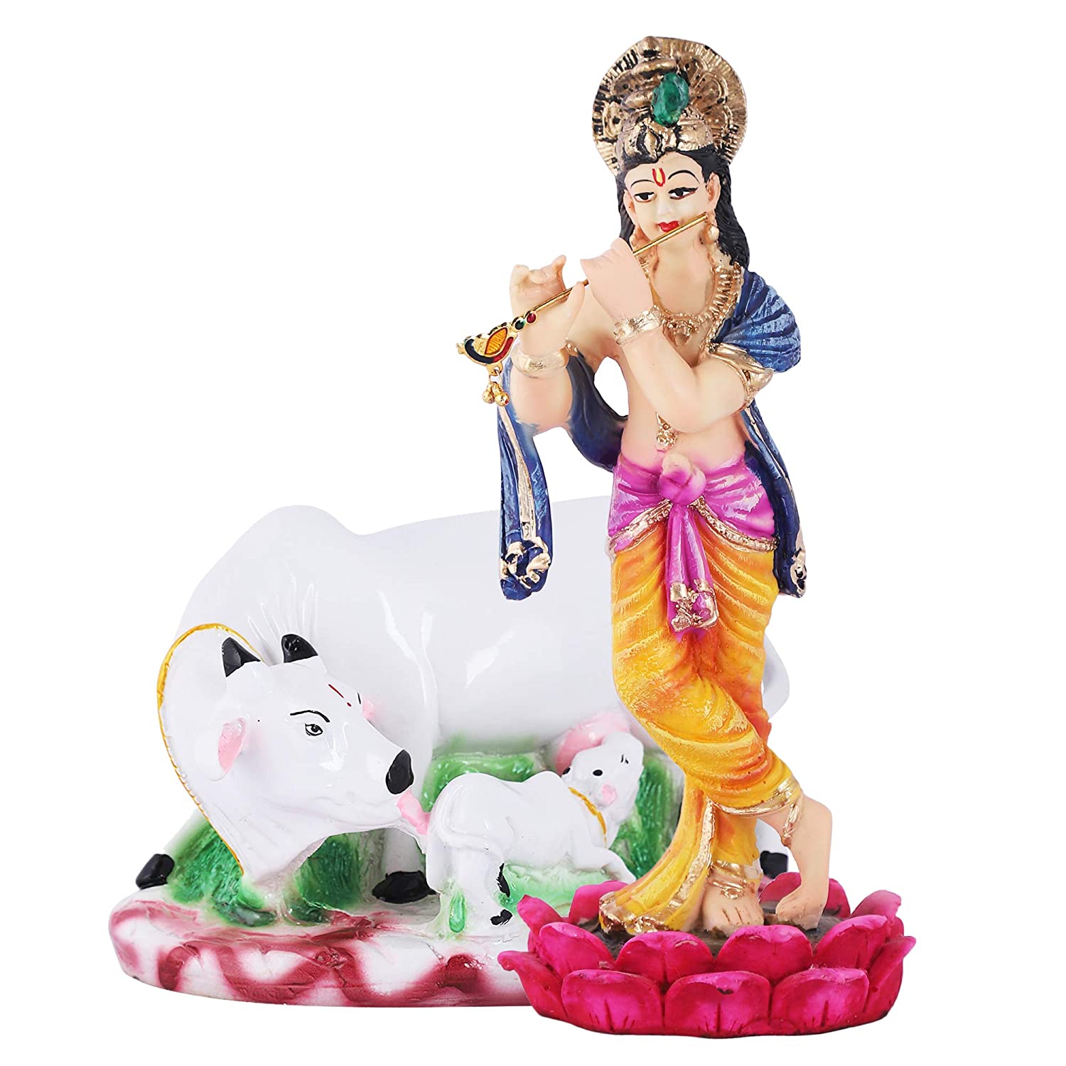 best-lord-krishna-idol-standing-on-lotus-platform-with-cow-and-calf-for-janmashtami-online-india.jpg