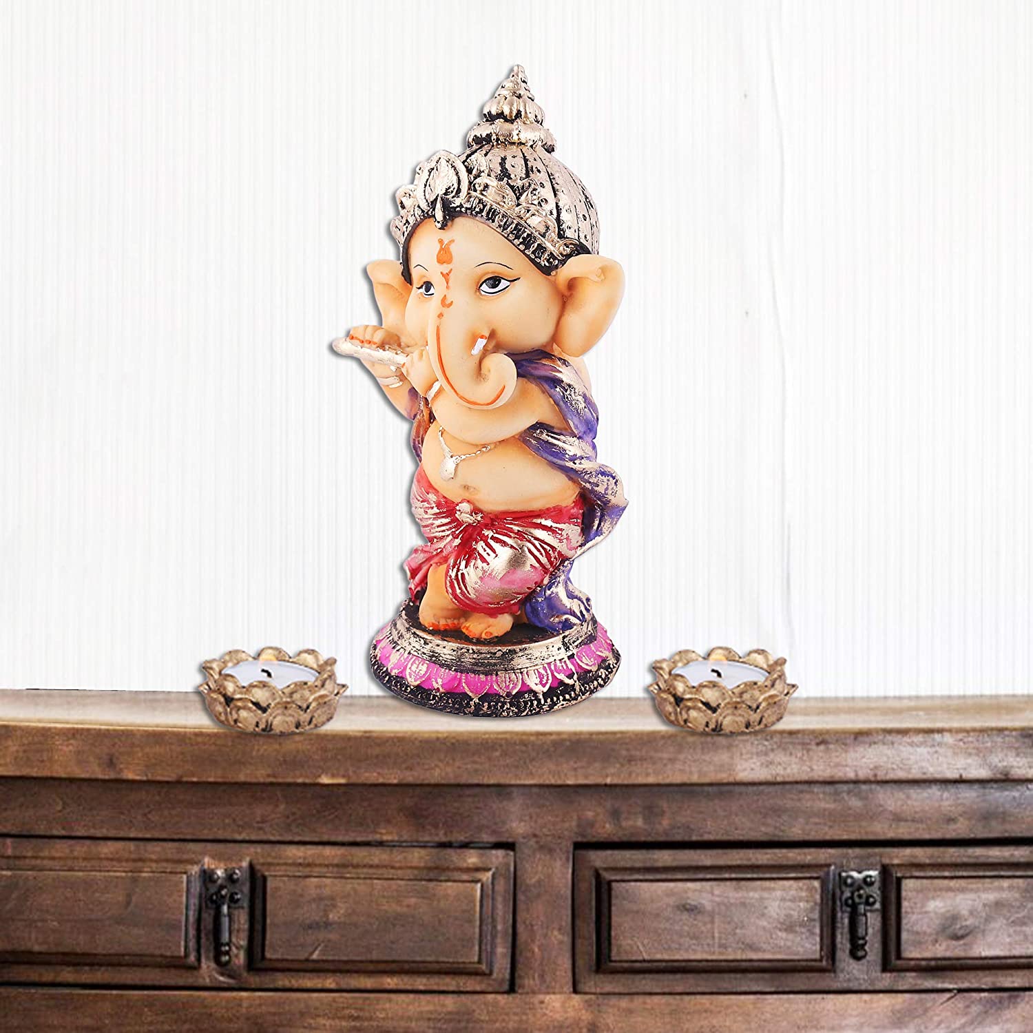 best-online-decoration-for-ganesh-chavithi-with-six-inch-beige-ganesh-idol-playing-flute.jpg