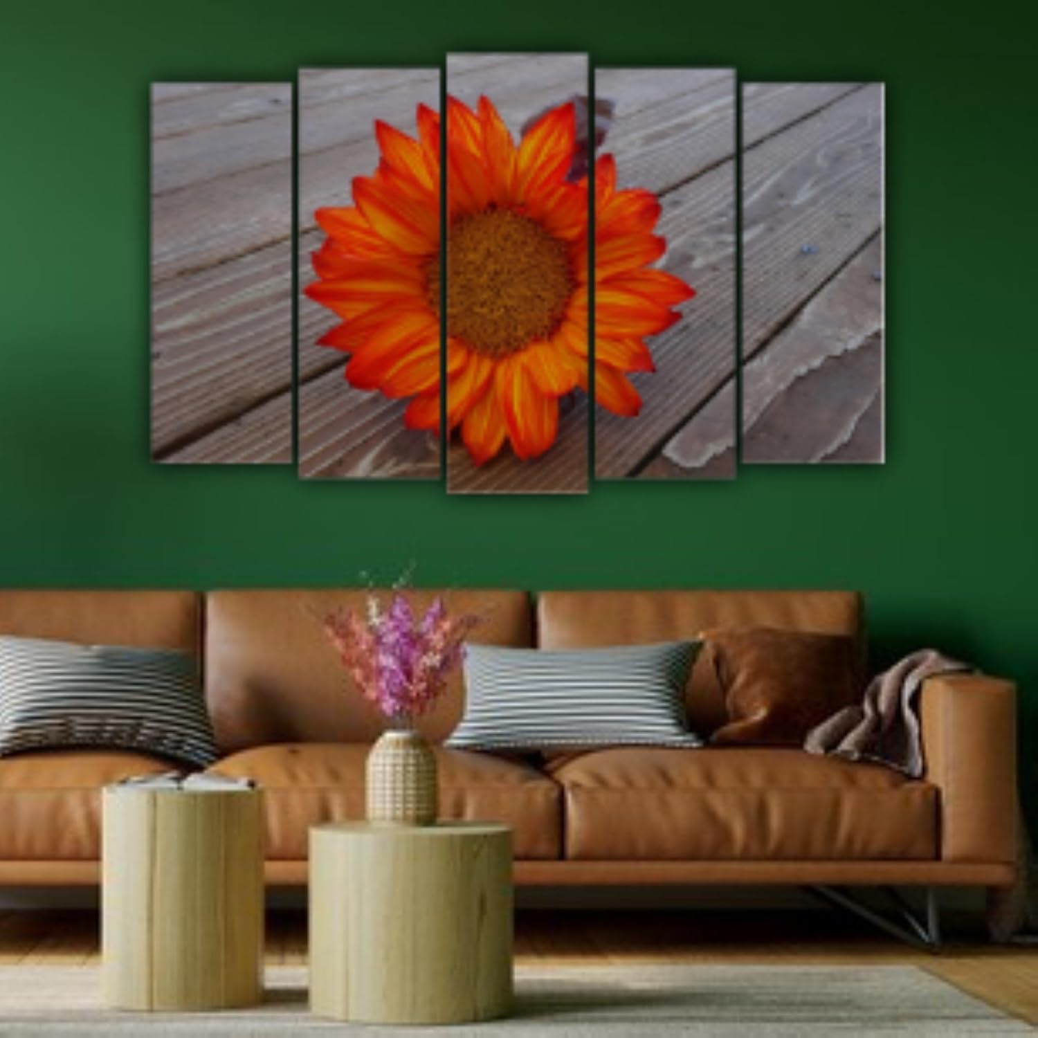 Multi-Frame Flower Fiesta wall art in vivid multicolour floral photography framed panels