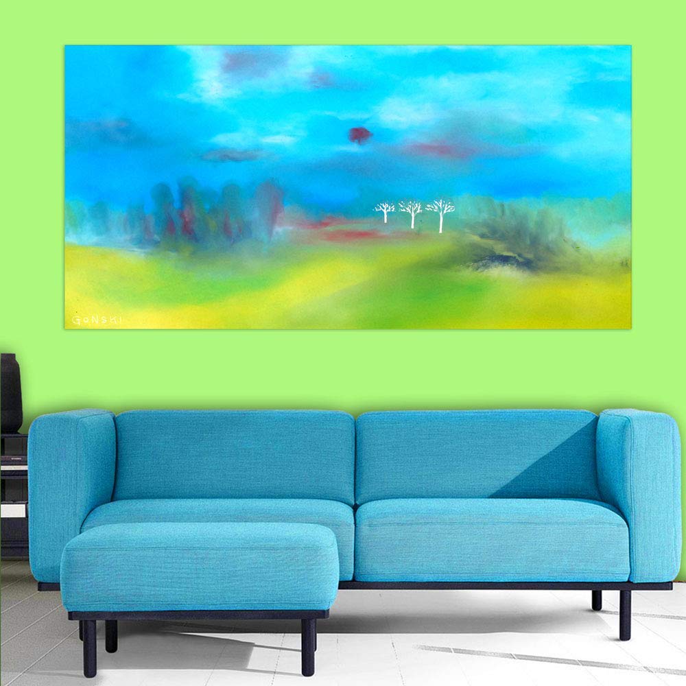 Underwater-tastic Dream Canvas That'll Make Waves - Abstract Framed Wall Art (85x40.5cm)