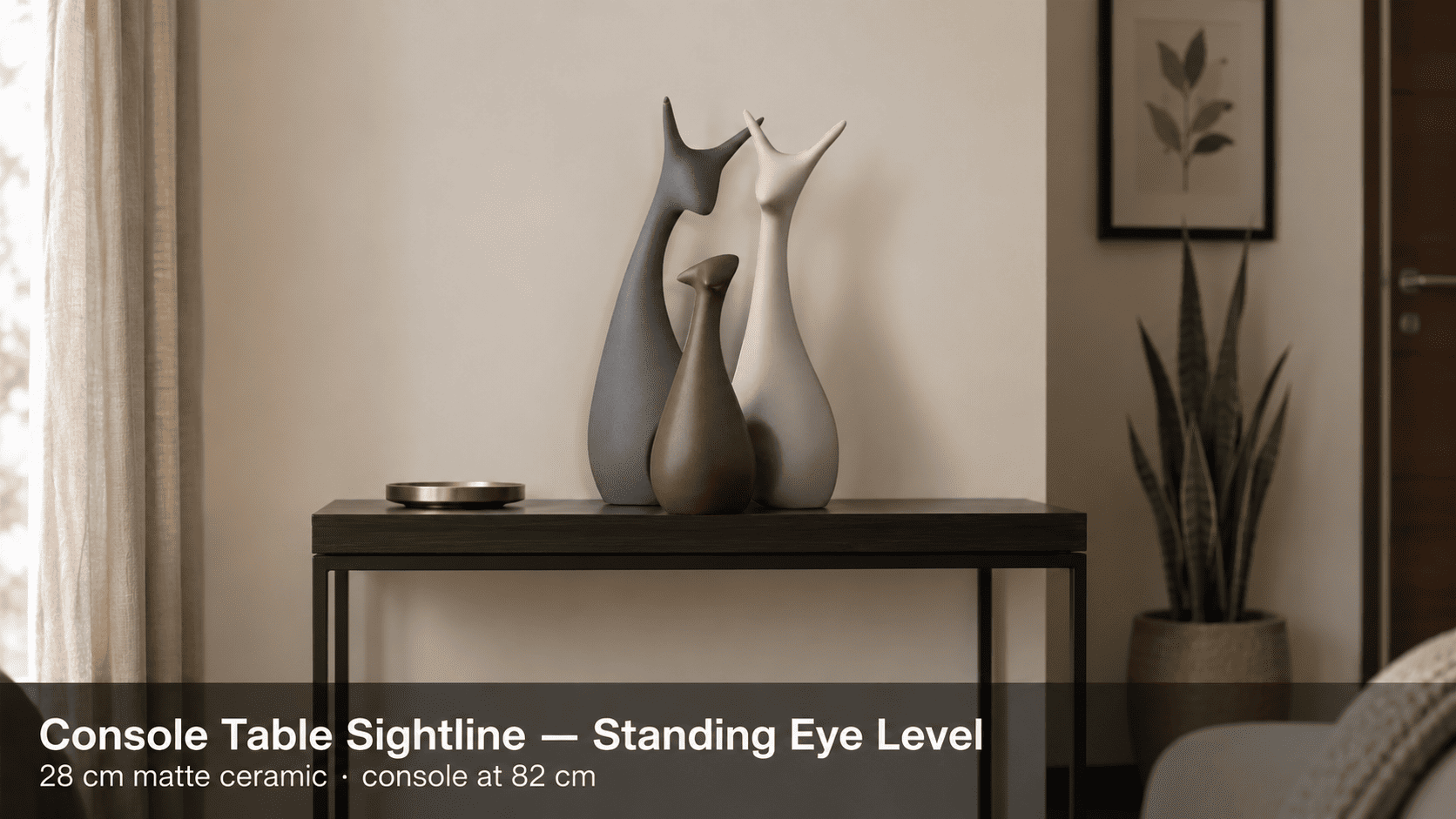 Console Table vs Coffee Table Which Surface Best Displays a Modern Home Statue