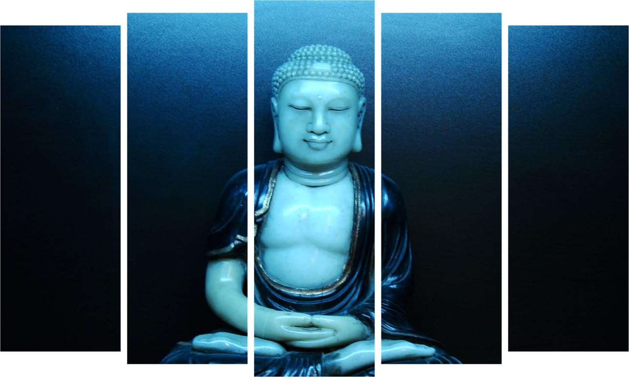 Stress Bouncer: Buddha-tiful 5-Panel Framed Wall Art brightens living room with zen vibes