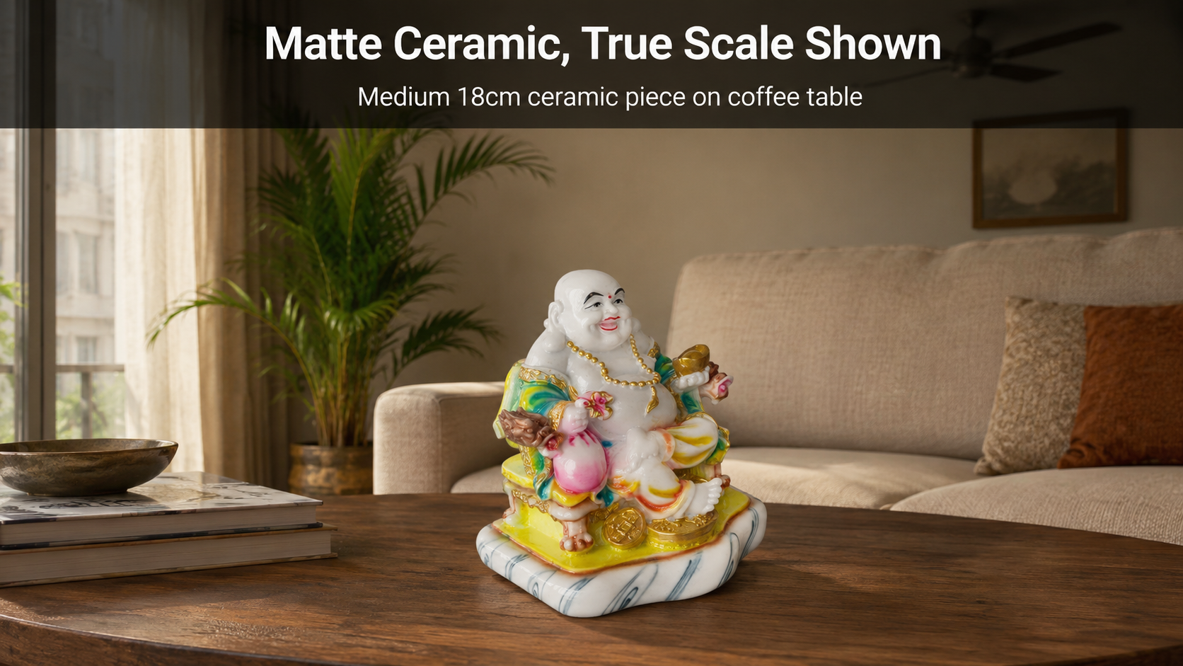ceramic showpiece on coffee table