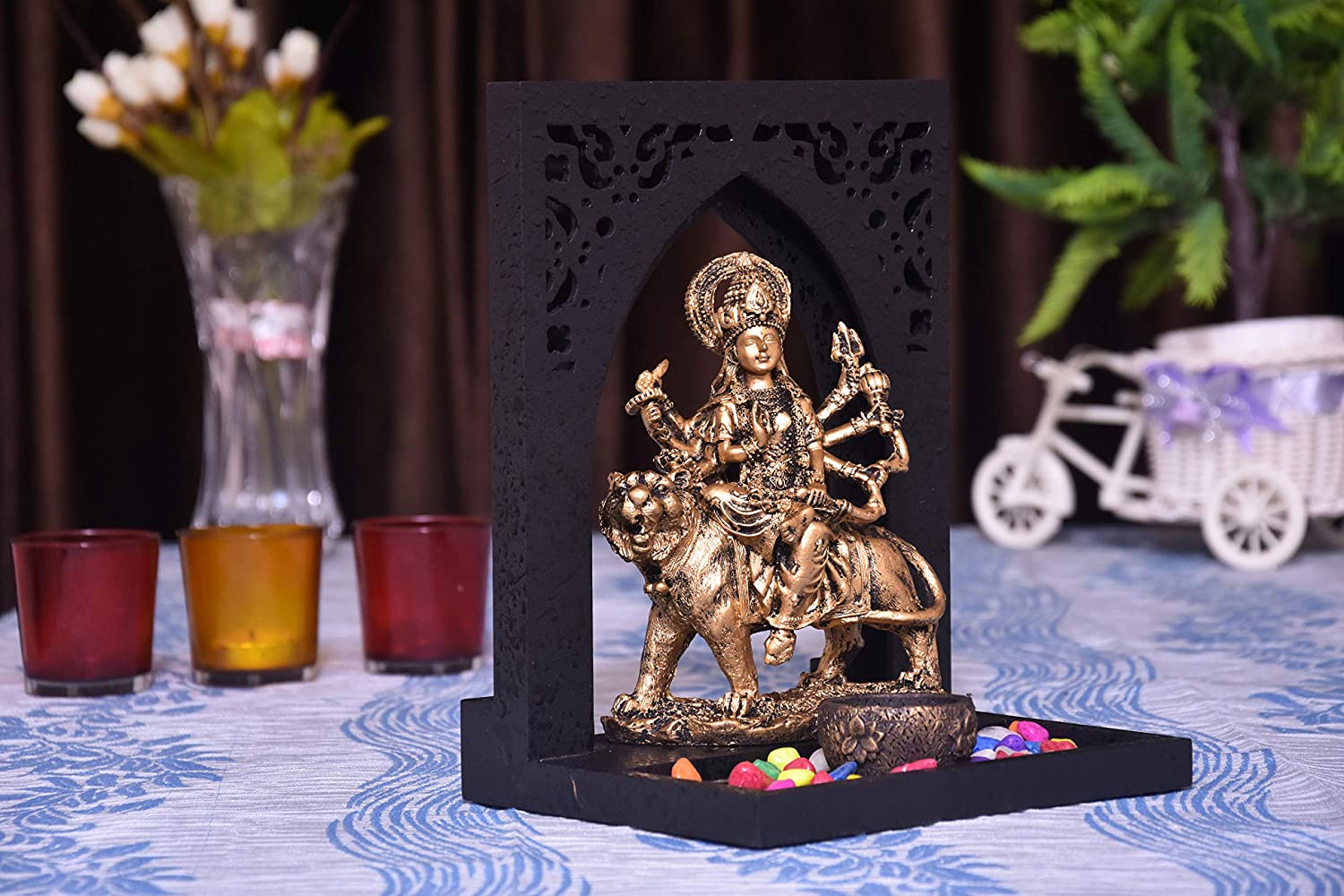 325695-top-antique-durga-idol-showpiece-on-royal-tray-with-tealight-and-colored-pebbles-india.jpg