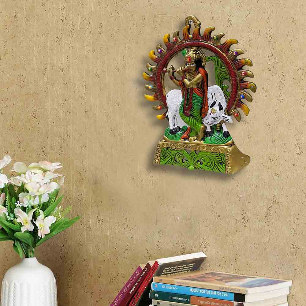 Buy Exquisite Multicolour Krishna Flute Showpiece Decor Online