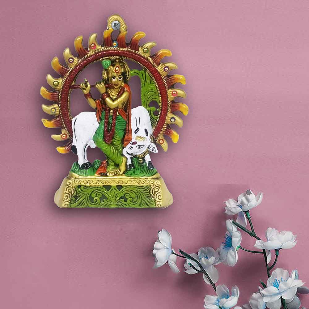 325823-top-multicolour-hanging-wall-decoration-showpiece-of-krishna-playing-flute-with-a-white-cow-on-a-platform-surrounded-by-sunrays-online.jpg