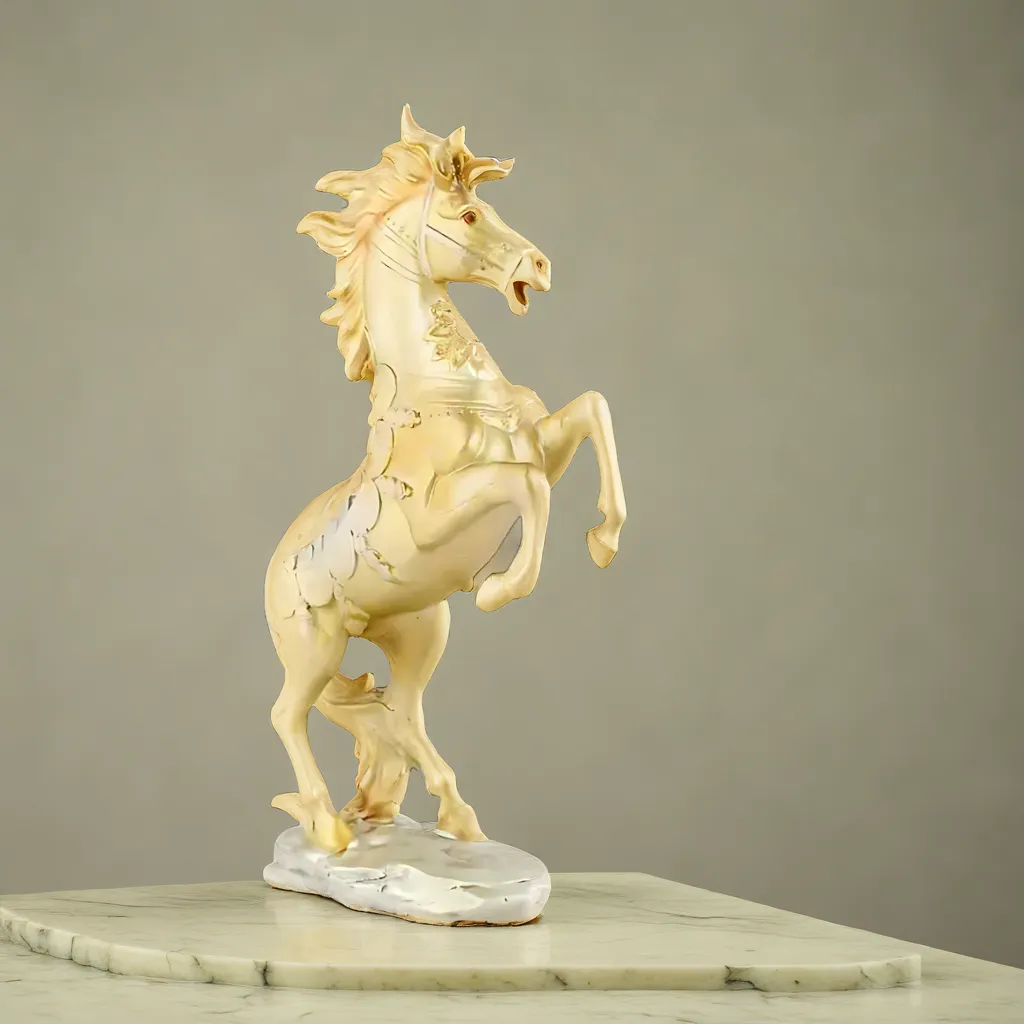 Buy Small Resin Showpiece of Horse with Front Hooves Up