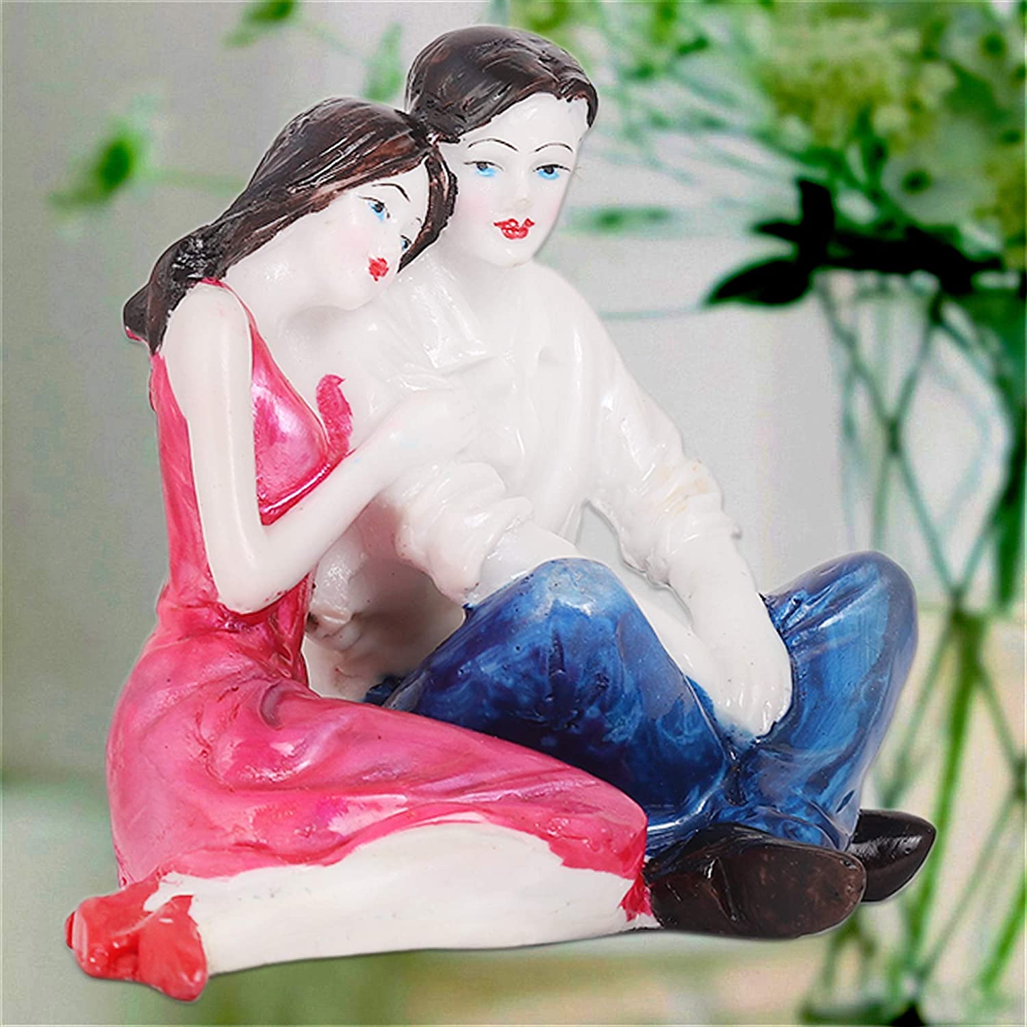 Buy Pink and Blue Sitting Couple Statue – The Perfect 1st Wedding