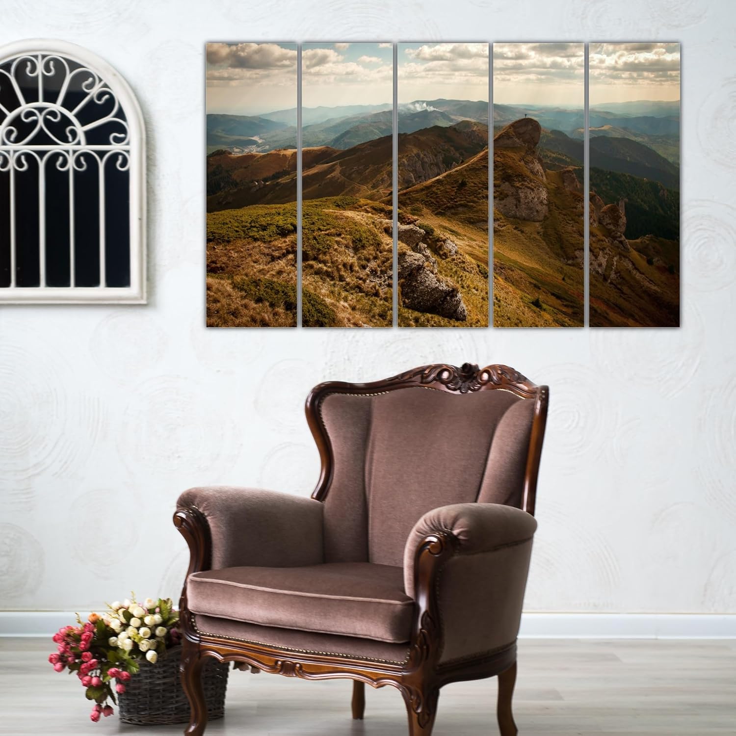 Peak Performance: Framed Multi-Panel Mountain Nature Wall Art features sleek wooden MDF frames and splash-proof prints.