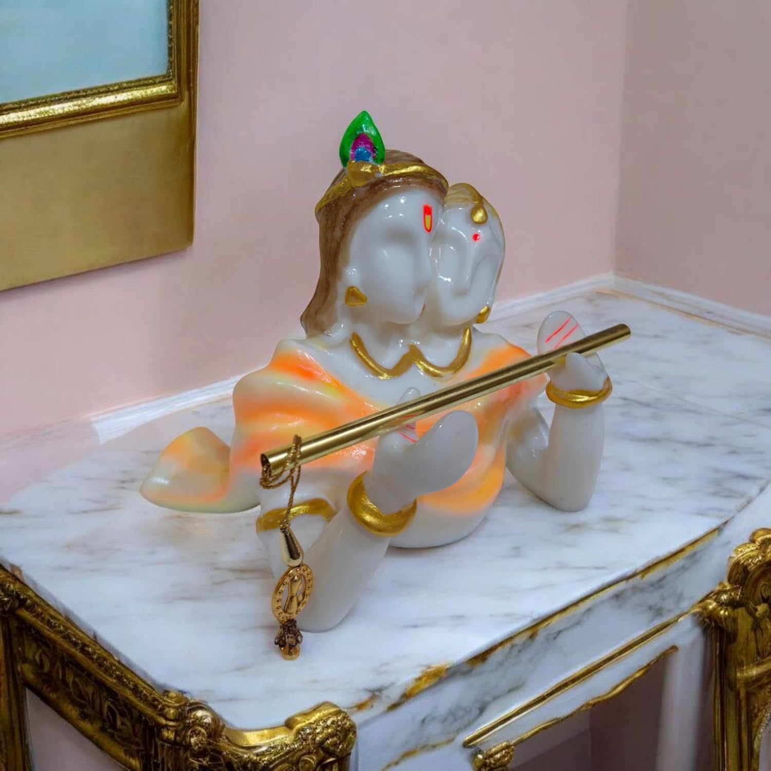 Decorative Radha Krishna Figurine for Indian Homes