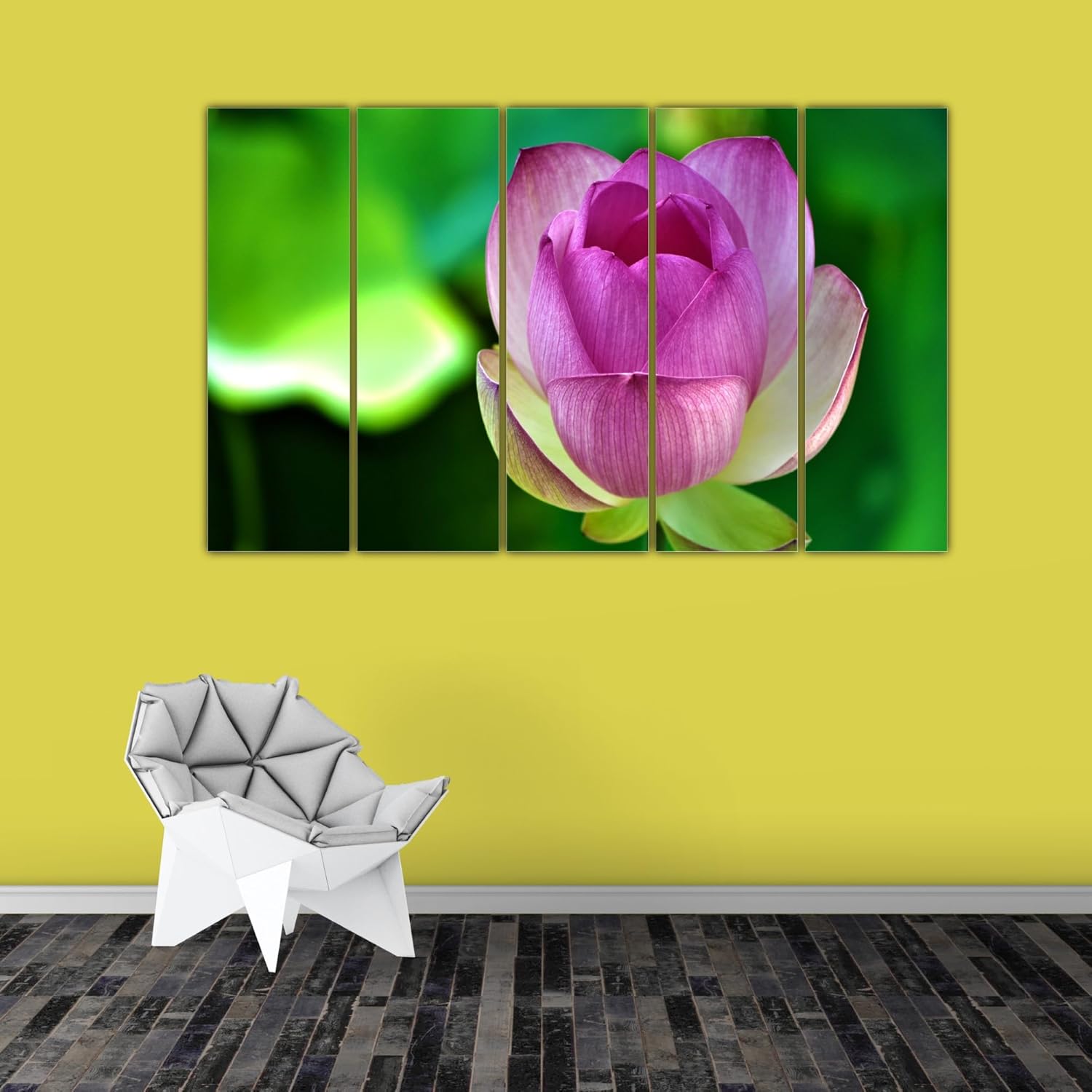 Close-up of the multi-frame Floral Photography Wall Art showing vivid splash-proof prints