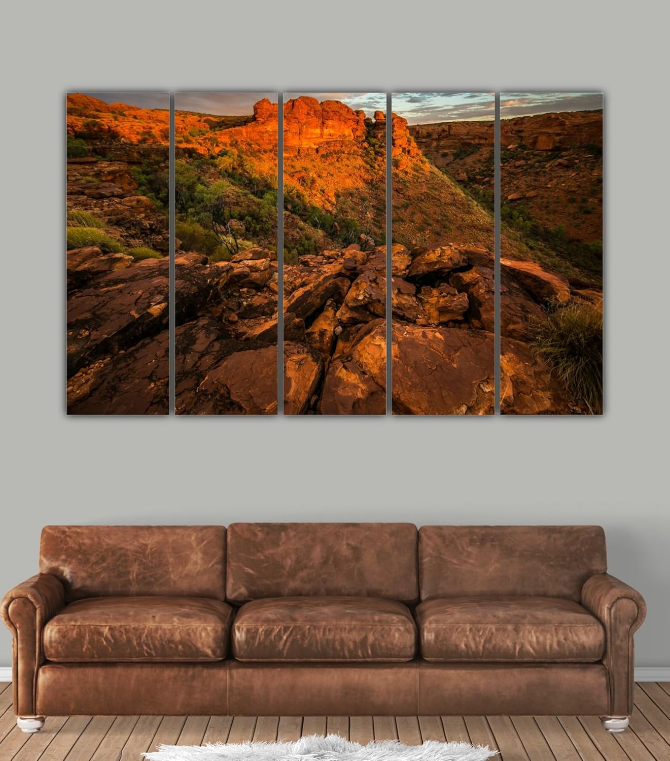Close-up of splash-proof matte lamination on the framed photography Wall Art panels