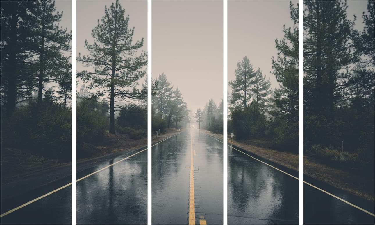 Land-scape Yourself: 5-Panel Landscape Wall Art That'll Make Your Walls Wanderlust (150x76cm Framed)