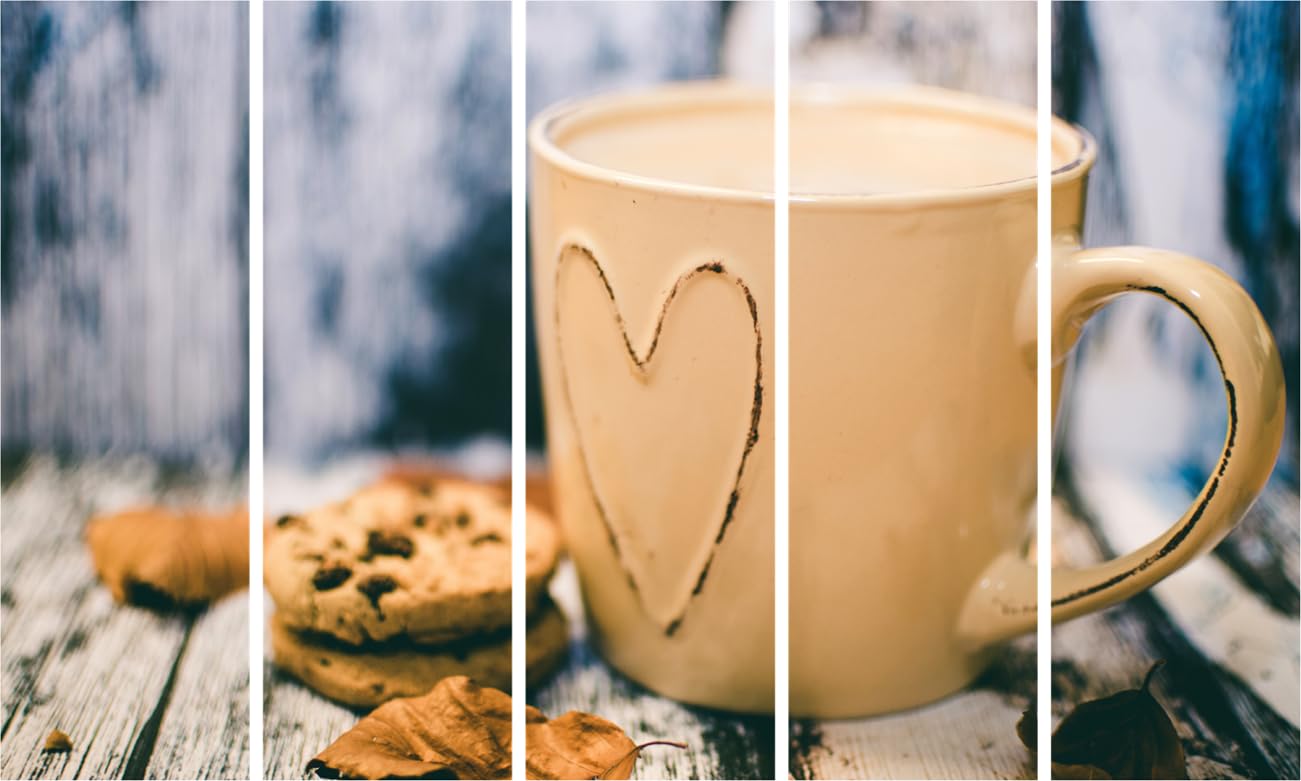 Cup-tivating Multi-Panel Photography Framed Wall Art That Brews Bold Vibes (150x76cm)