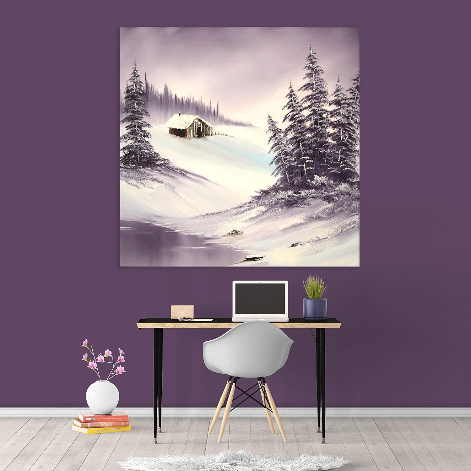Snow-Stopper! Unframed Winter Wonderland Wall Art capturing a serene snowy forest landscape