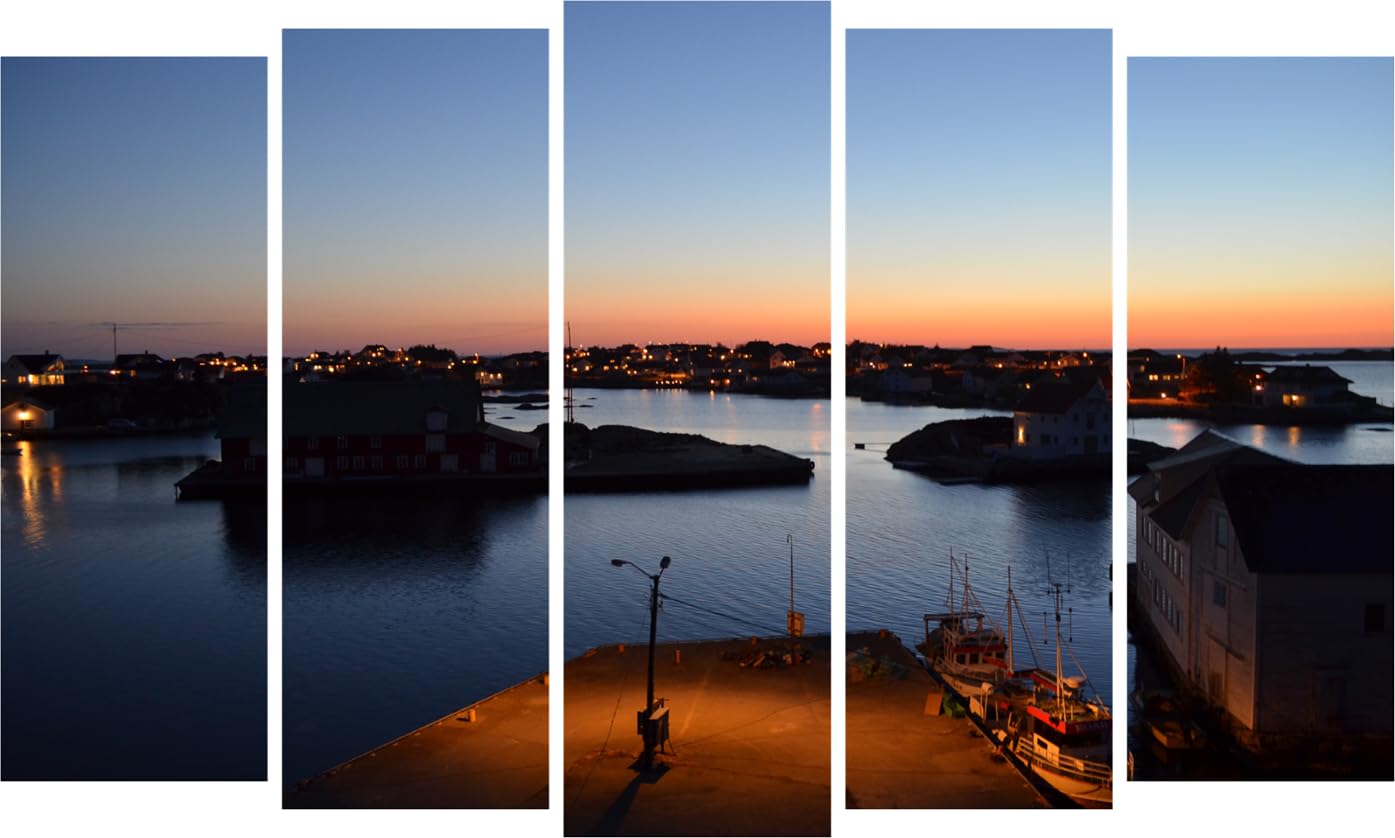 Wave Hello to Your Walls: Sea-sational Multi-Frame Photography Canvas Framed Wall Art (150x76cm)