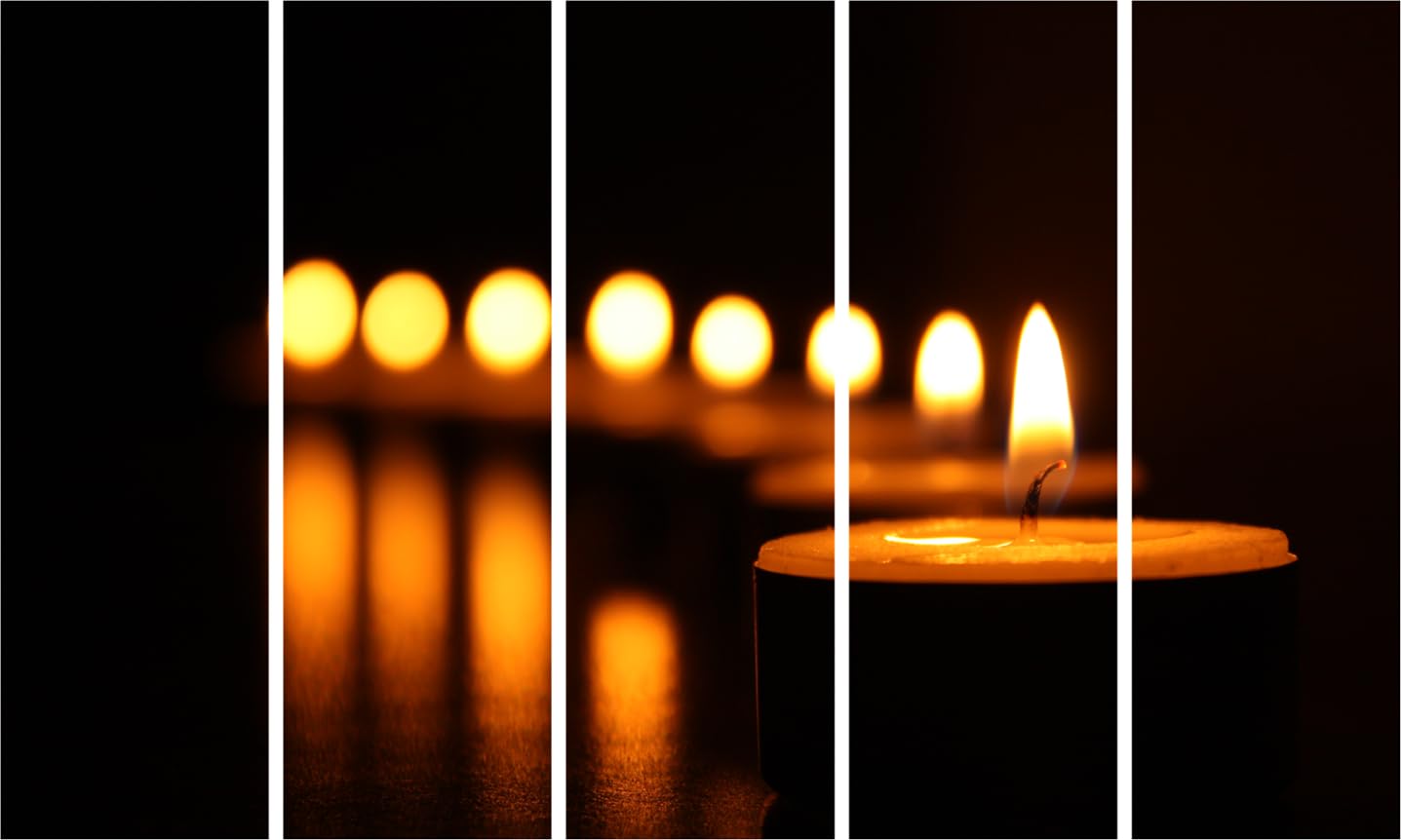 Wax On, Stress Off: Candle-Lit Multi-Frame Wall Art That'll Glow-Up Your Space (150x76cm Framed)