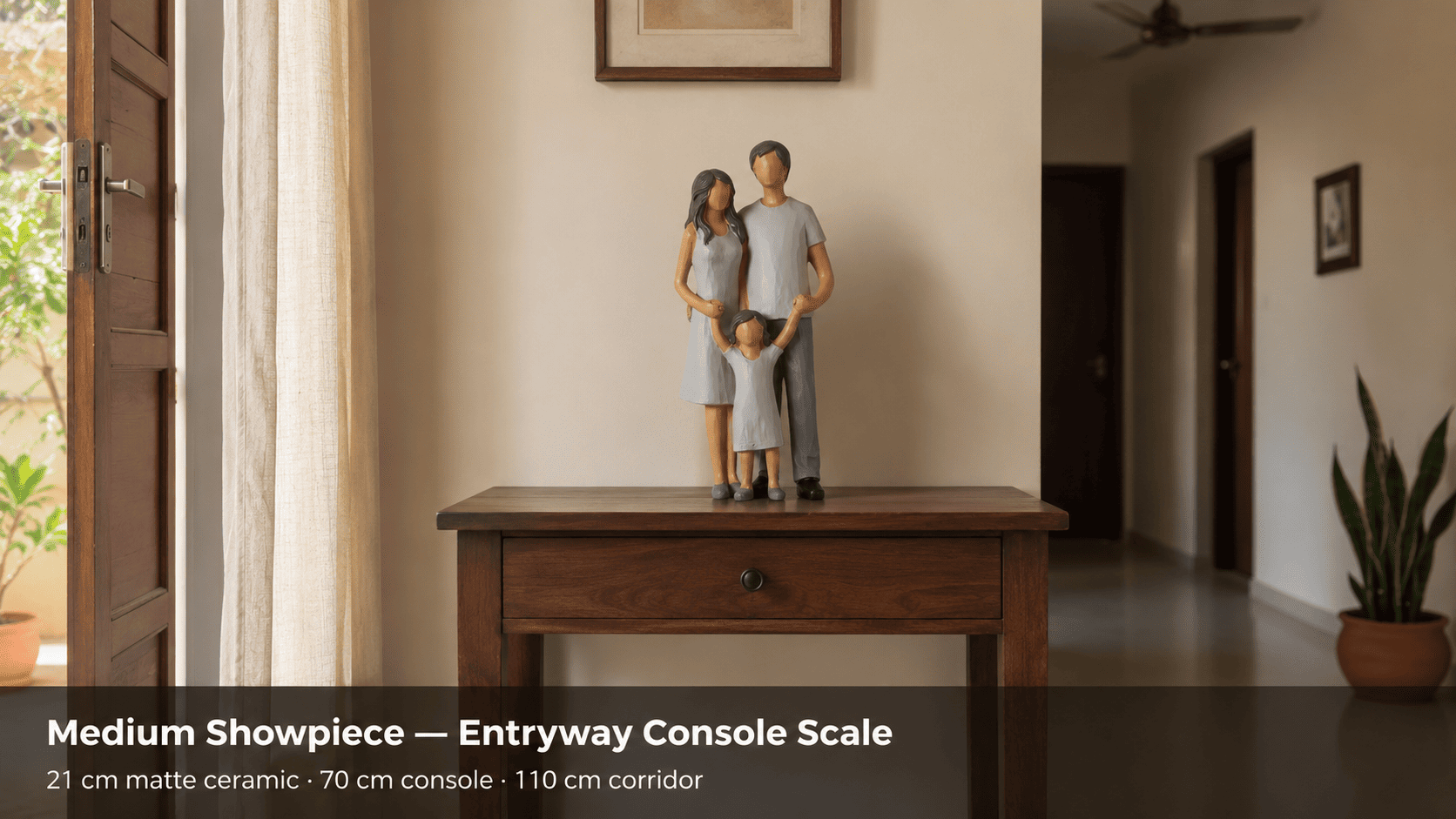 What Size Statue Works Best as a Focal Point in an Indian Apartment Entryway