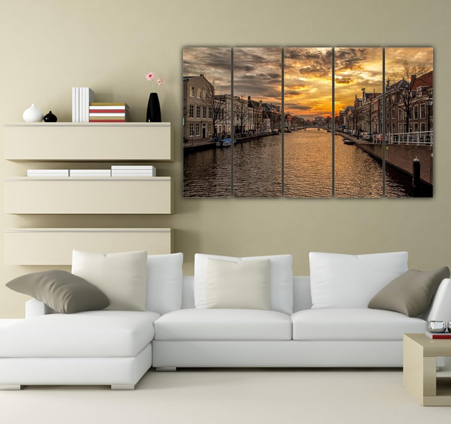 Close-up of the metal hooks on the back of Venice-Vinyl Photography Framed Wall Art Party