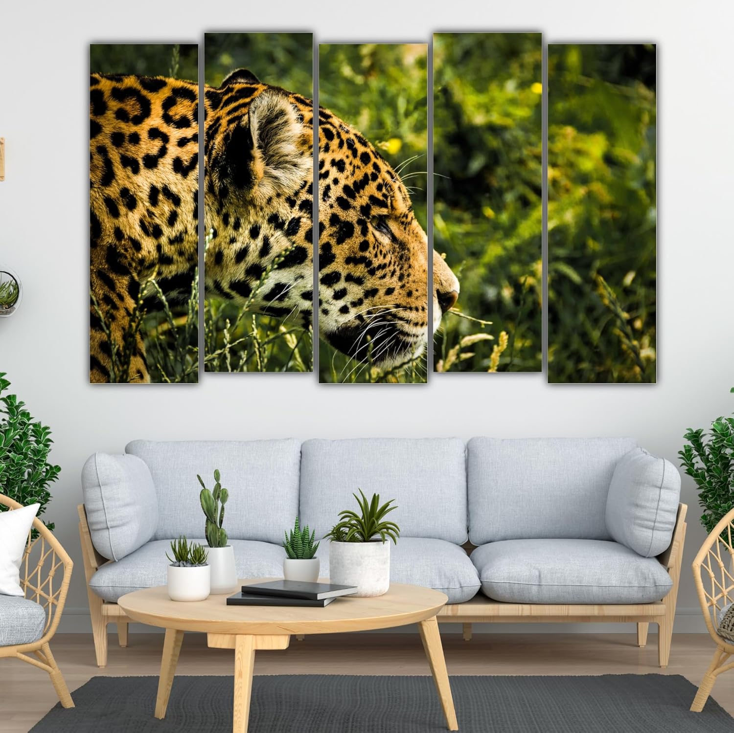 Close-up of the vivid tigers eye on the Tiger-tastic framed wall art