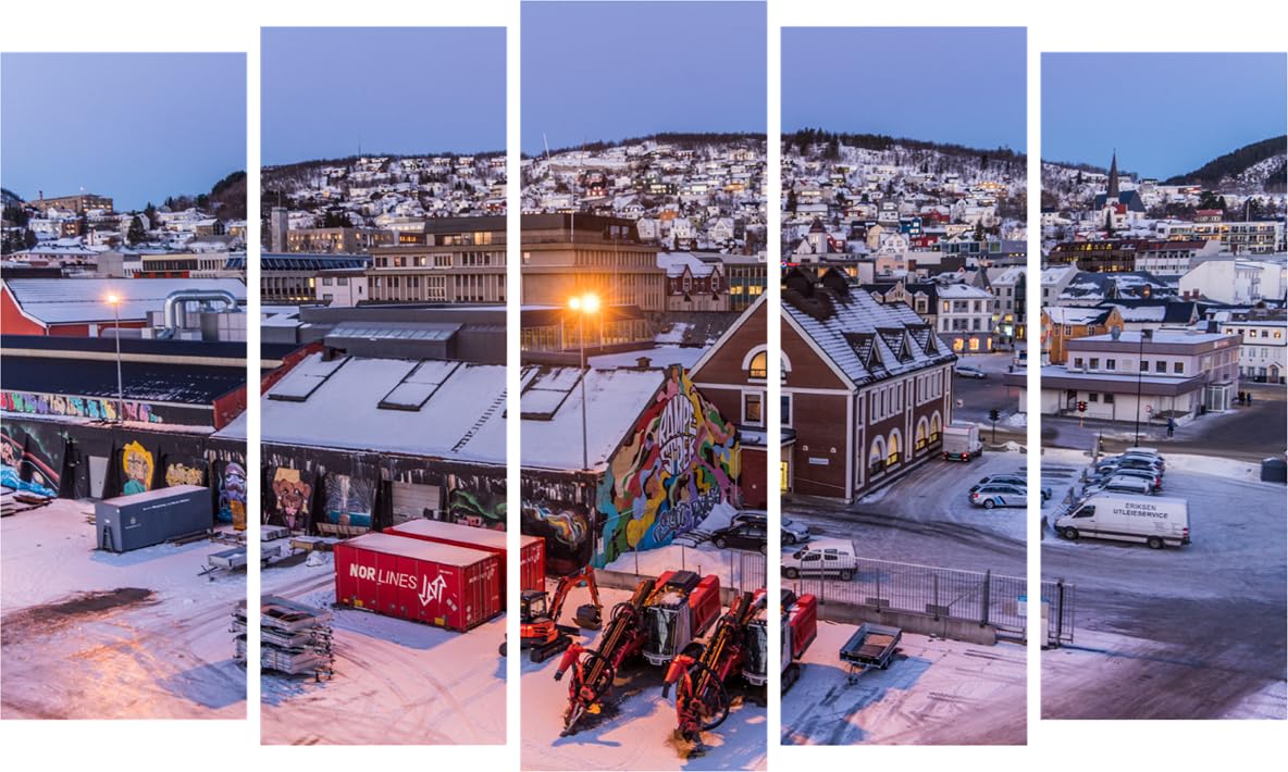 Beautiful City-tastic 5-Frame Wall Art That'll Have Your Walls Warming Up (150x76cm Framed)