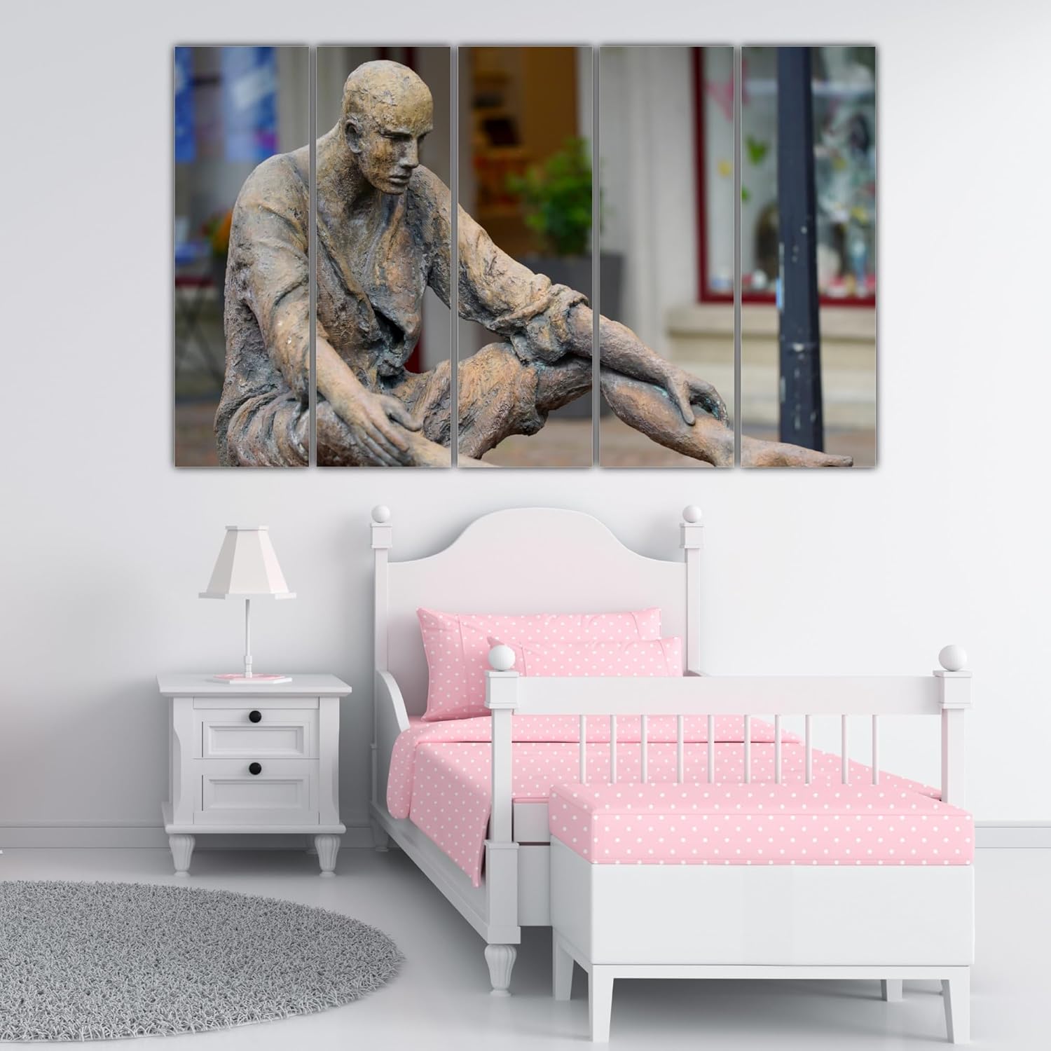 Sculpture-tastic Framed Wall Art Fiesta displayed in a modern living room setting