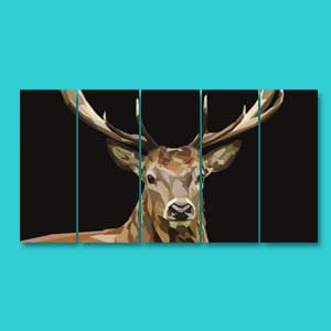 Deer-licious Multi-Panel Framed Wall Art That'll Make Your Walls Leap for Joy (150x76cm)