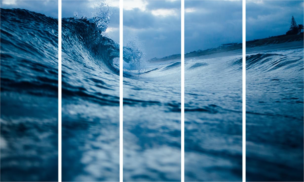 Wave-mazing Multi-Frame Wall Art That'll Make Your Home Surf's Up (150x76cm Framed)