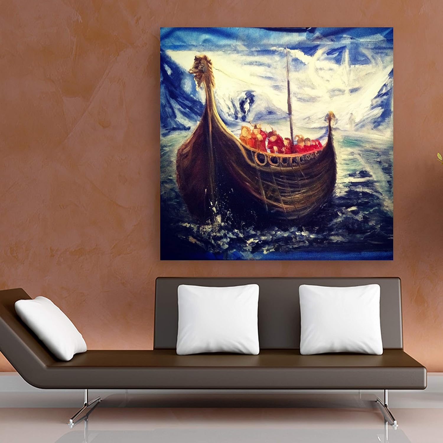 Storm's Whisper Unframed Sea Wall Art capturing tranquil ocean waves under moody skies